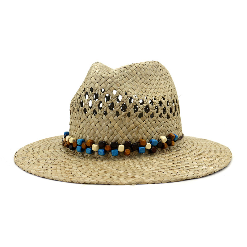 Topi Matahari Pantai Melindungi 100% Topi Matahari Fedora Jerami