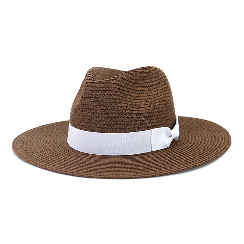 Pita Logo Khusus pada Topi Jerami Fedora
