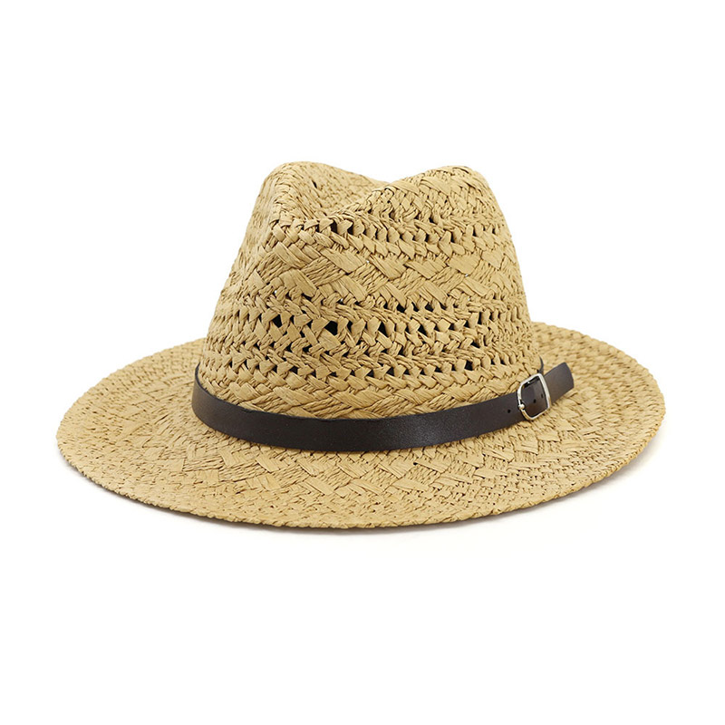 Topi Fedora Kertas Jerami Pria Berongga