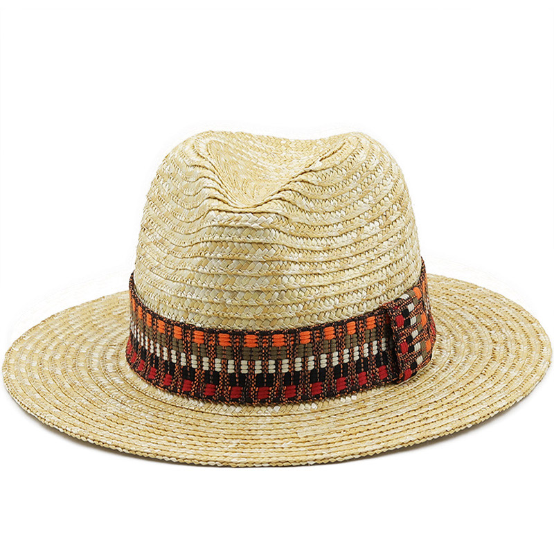 Topi Matahari Panama Jerami Gandum Pantai Pria