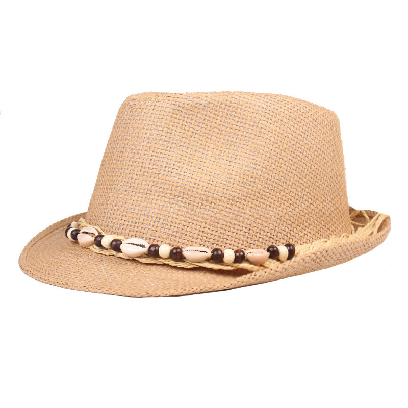 Topi Trilby Jerami Matahari Pantai Pria Shell