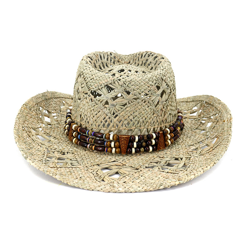 Topi musim panas koboi rumput alami